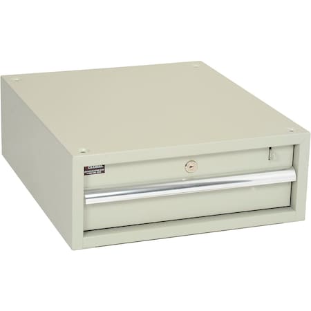 Global Industrial Steel Drawer W/ Cylinder Lock, 17-1/4inW x 20inD, Tan 606957TN
